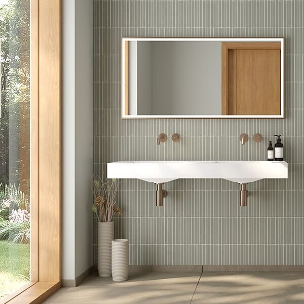 Oltens Stila lavoar 120x45 cm dreptunghiular clasică-dublă alb luciu 40004000