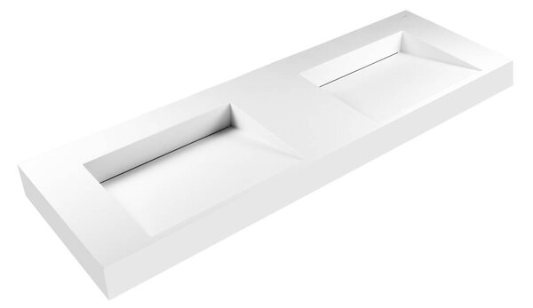 Oltens Stila lavoar 140x45 cm dreptunghiular clasică-dublă alb mat 40005900