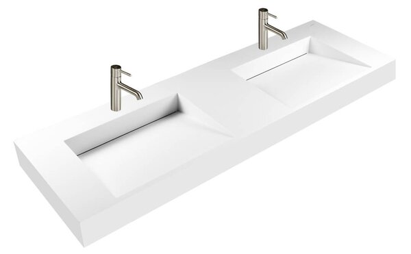 Oltens Stila lavoar 140x45 cm dreptunghiular clasică-dublă alb mat 40005900