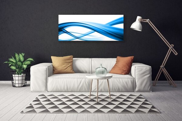 Tablou pe panza canvas Abstract Art Albastru Alb
