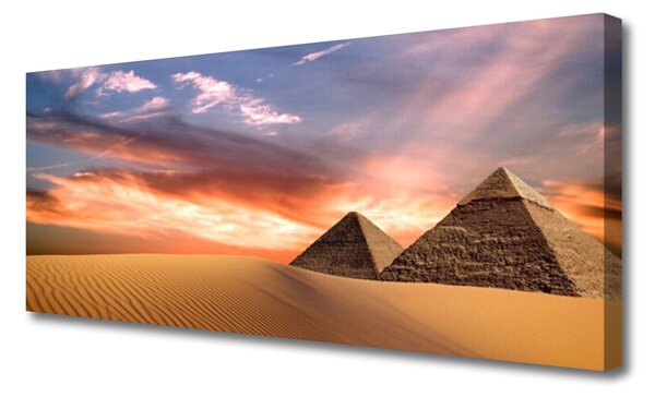 Tablou pe panza canvas Desert Piramidele Arhitectura galben