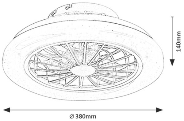 Rabalux Dalfon lampă-ventilator de tavan 1x24 W alb 71348