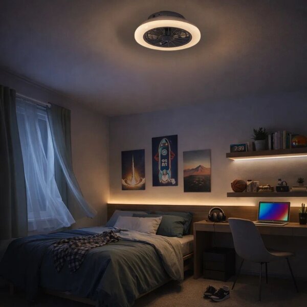 Rabalux Dalfon lampă-ventilator de tavan 1x24 W alb 71348