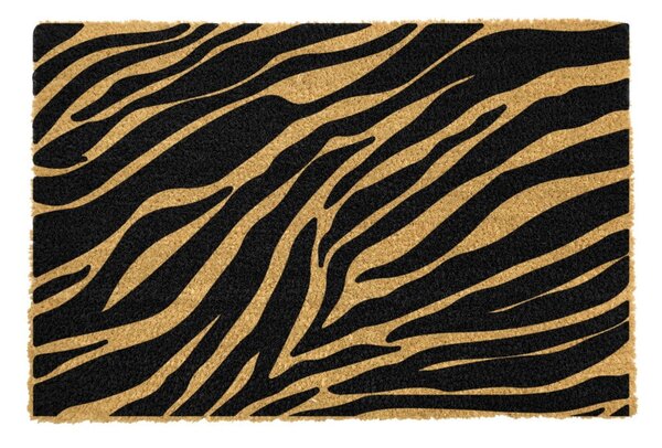 Covoraș intrare din fibre de cocos Artsy Doormats Zebra, 40 x 60 cm