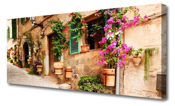 Tablou pe panza canvas Casa Arhitectura Brown