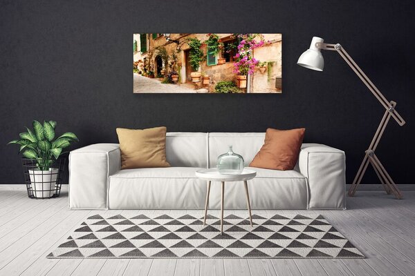 Tablou pe panza canvas Casa Arhitectura Brown