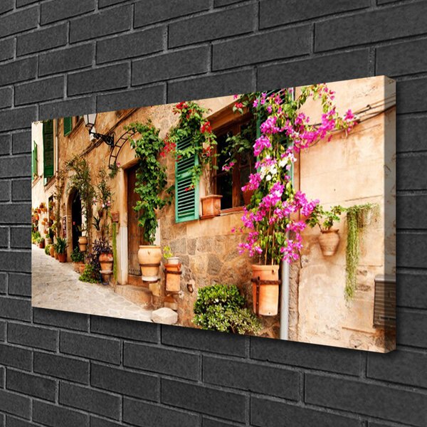 Tablou pe panza canvas Casa Arhitectura Brown