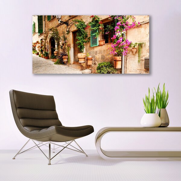 Tablou pe panza canvas Casa Arhitectura Brown