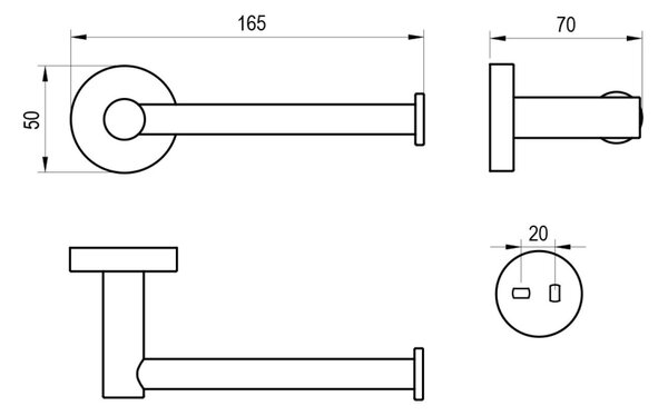 Ravak Kona suport pentru hârtie igienică grafit X07P1332