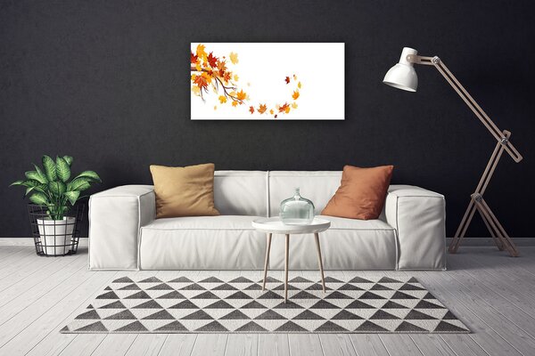 Tablou pe panza canvas Frunze Art Brown verde
