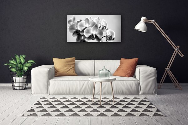 Tablou pe panza canvas Flori Floral Gray