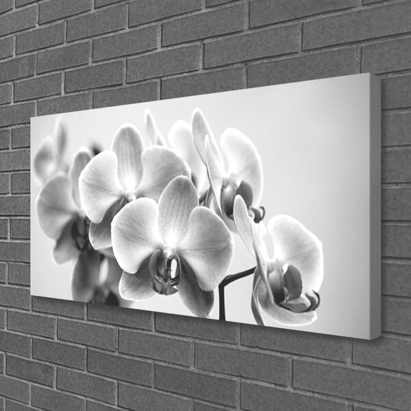 Tablou pe panza canvas Flori Floral Gray