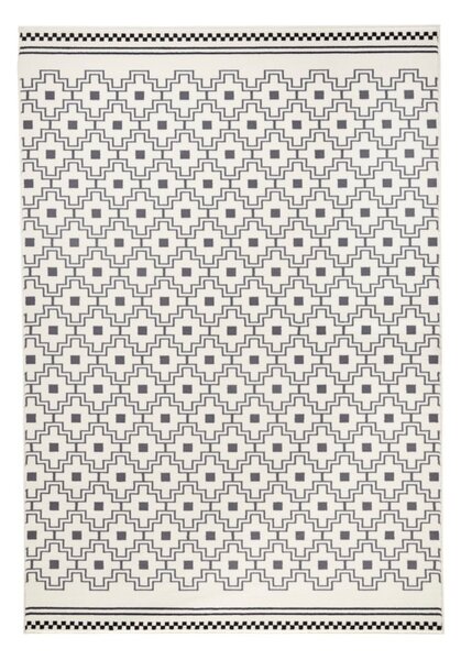 Covor Zala Living Cubic, 70 x 140 cm, alb-negru