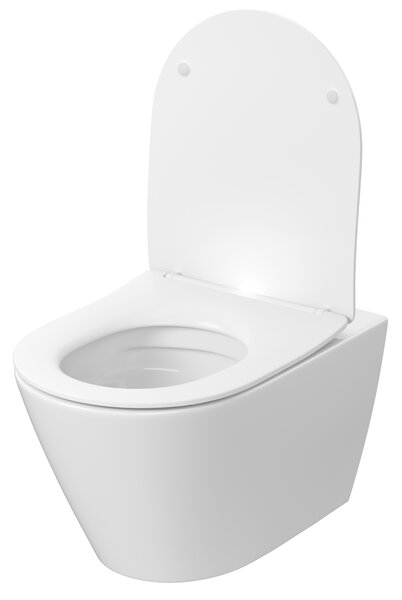 Cersanit City vas wc cu capac soft-close agăţat fără margine cu spălare turbionară alb S4004-137
