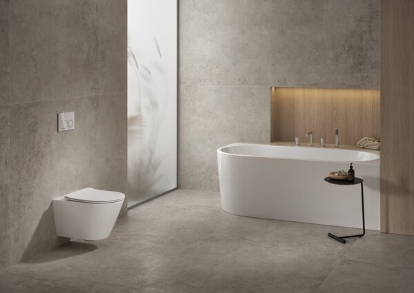 Cersanit City vas wc cu capac soft-close agăţat fără margine cu spălare turbionară alb S4004-137