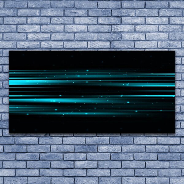 Tablou pe sticla Abstract Art Albastru Negru