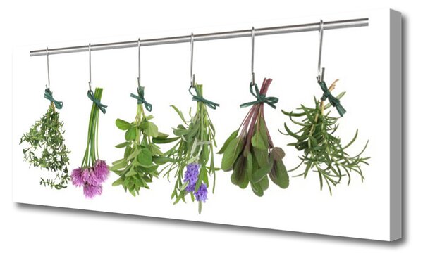 Tablou pe panza canvas Flori Floral Verde Roz