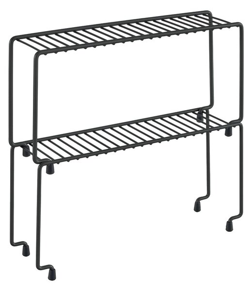 Set 2 rafturi suplimentare pentru dulapul de bucătărie Metaltex Narrow Lava, negru