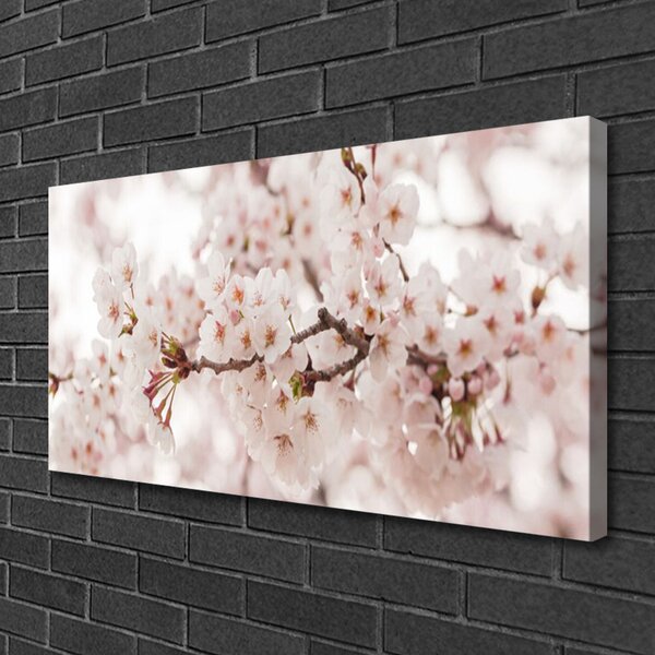 Tablou pe panza canvas Flori Floral alb