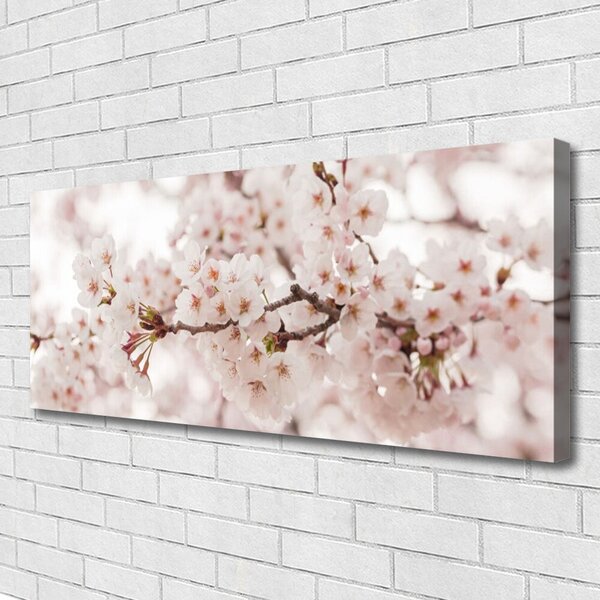 Tablou pe panza canvas Flori Floral alb