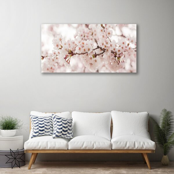 Tablou pe panza canvas Flori Floral alb