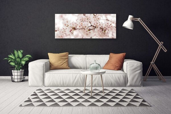 Tablou pe panza canvas Flori Floral alb