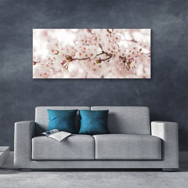 Tablou pe panza canvas Flori Floral alb