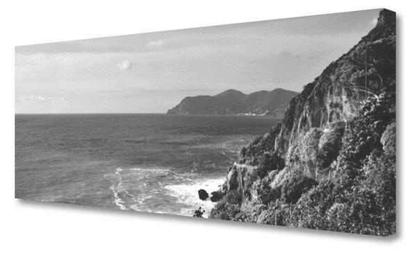 Tablou pe panza canvas Marea Munții Peisaj Gray