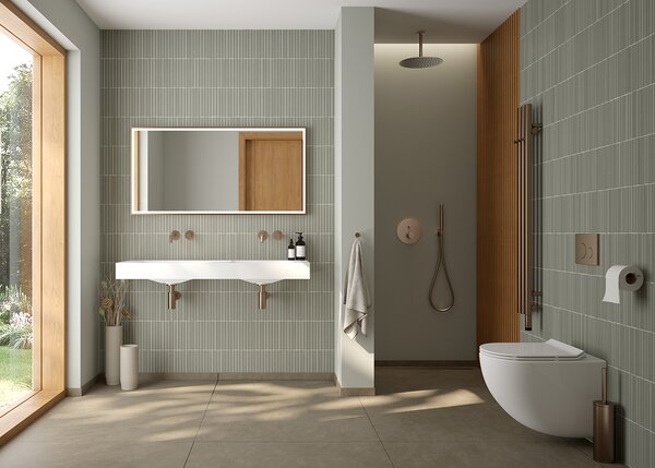 Oltens Stang calorifer de baie decorativ 120x15 cm cupru periat 55031610