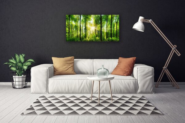 Tablou pe panza canvas Pădurea Verde Natura Maro