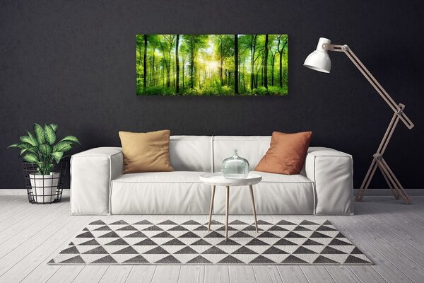 Tablou pe panza canvas Pădurea Verde Natura Maro