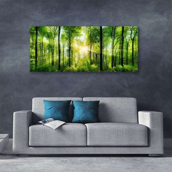 Tablou pe panza canvas Pădurea Verde Natura Maro