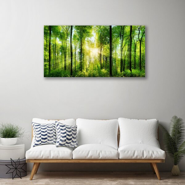 Tablou pe panza canvas Pădurea Verde Natura Maro