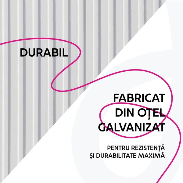 KONDELA Strat înălţat cu seră, alb, policarbonat, OKIT