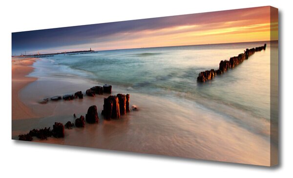 Tablou pe panza canvas Ocean Beach Peisaj Maro Albastru
