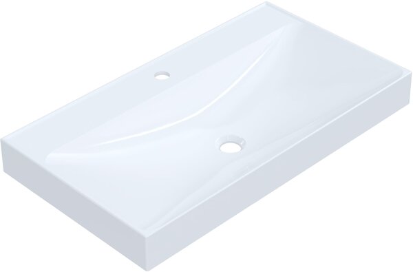 Ruvetti Erna lavoar 80x45 cm dreptunghiular mobilier-de blat alb luciu DOL_ER80