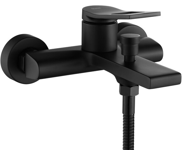 Rea Soul, baterie pentru cadă cu set de duș manual, negru, REA-B9997