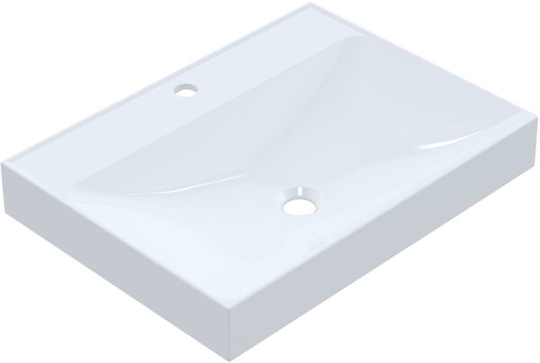 Ruvetti Erna lavoar 60x45 cm dreptunghiular mobilier-de blat alb luciu DOL_ER60