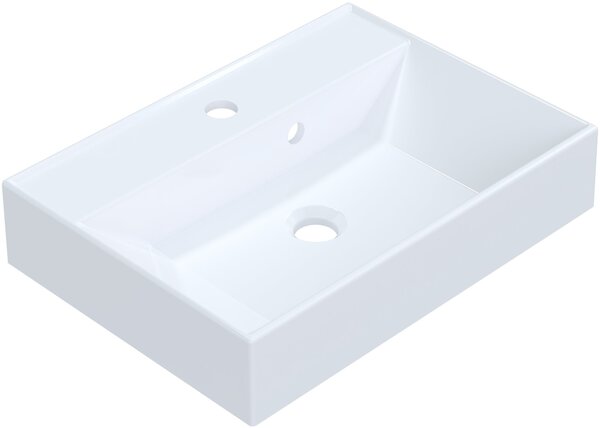 Ruvetti Cameron lavoar 50x35 cm dreptunghiular de blat alb luciu DOL_CAM50