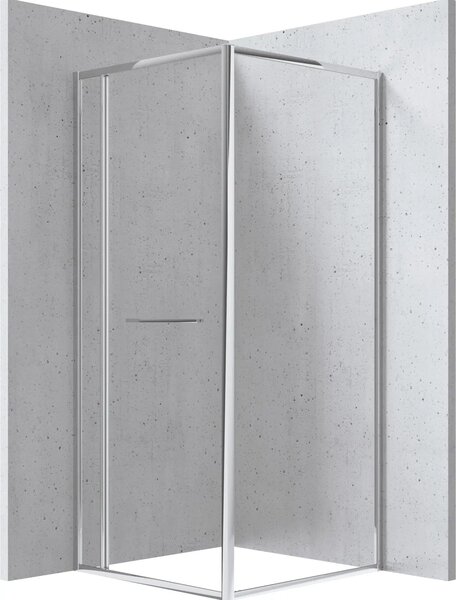 Deante Square cabină de duș 80x80 cm pătrat crom luciu/sticlă transparentă KQB_0088P