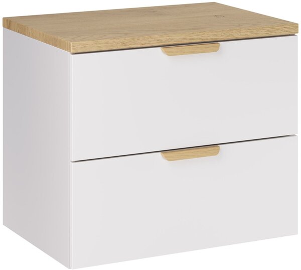 Set dulap Comad Aster White ASTER WHITE 82-60-46-2S, blat Comad Nordic Cremona CREMONA 89-60-46 M