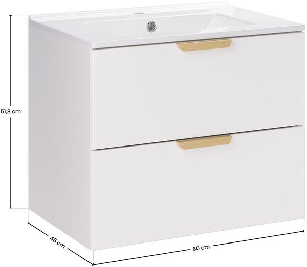 Set lavoar Comad Lava UM-CFPLAVA60DDP, dulap Comad Aster White ASTER WHITE 82-60-46-2S