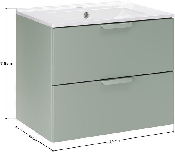 Set lavoar Comad Lava UM-CFPLAVA60DDP, dulap Comad Aster Green ASTER GREEN 82-60-46-2S
