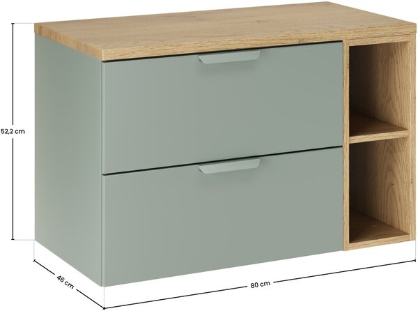 Set dulap Comad Aster Green ASTER GREEN 82-60-46-2S, blat Comad Nordic Cremona CREMONA 89-80-46 M, CREMONA UN 81-20-44