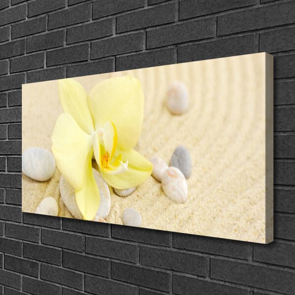 Tablou pe panza canvas Flori Floral Alb Verde