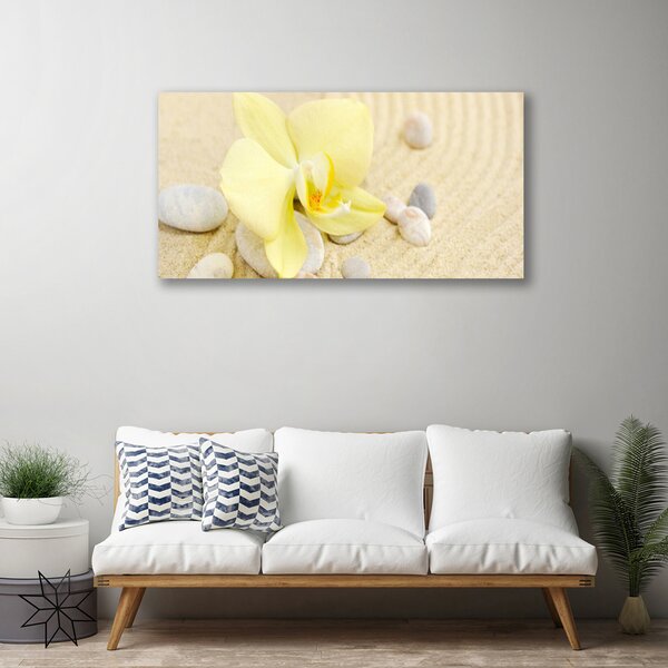 Tablou pe panza canvas Flori Floral Alb Verde