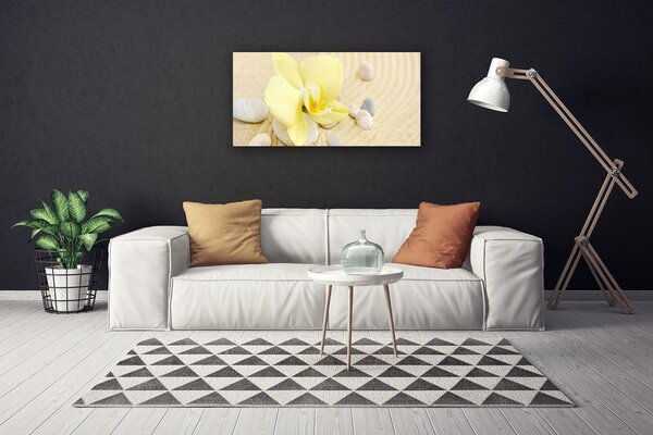 Tablou pe panza canvas Flori Floral Alb Verde