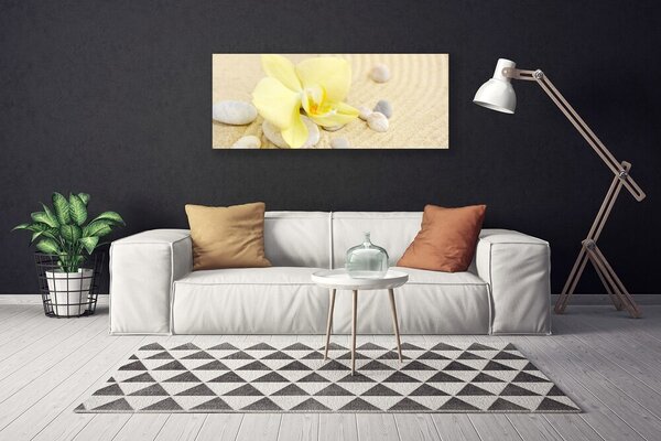 Tablou pe panza canvas Flori Floral Alb Verde