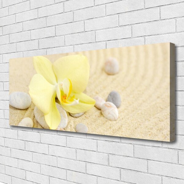 Tablou pe panza canvas Flori Floral Alb Verde