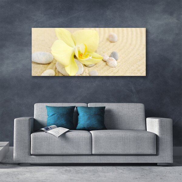 Tablou pe panza canvas Flori Floral Alb Verde